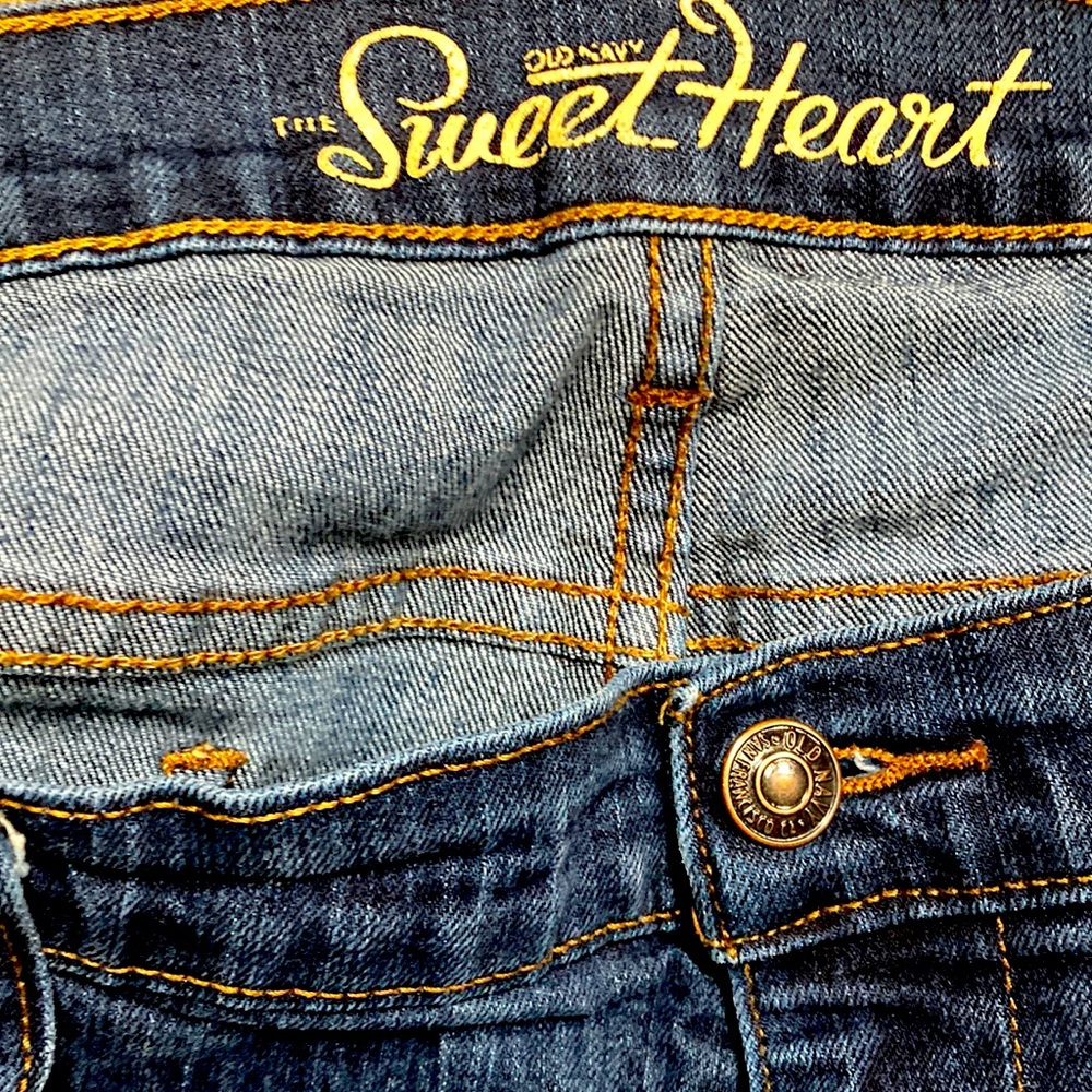 Old Navy Sweetheart Jeans, size 14. Dark denim.